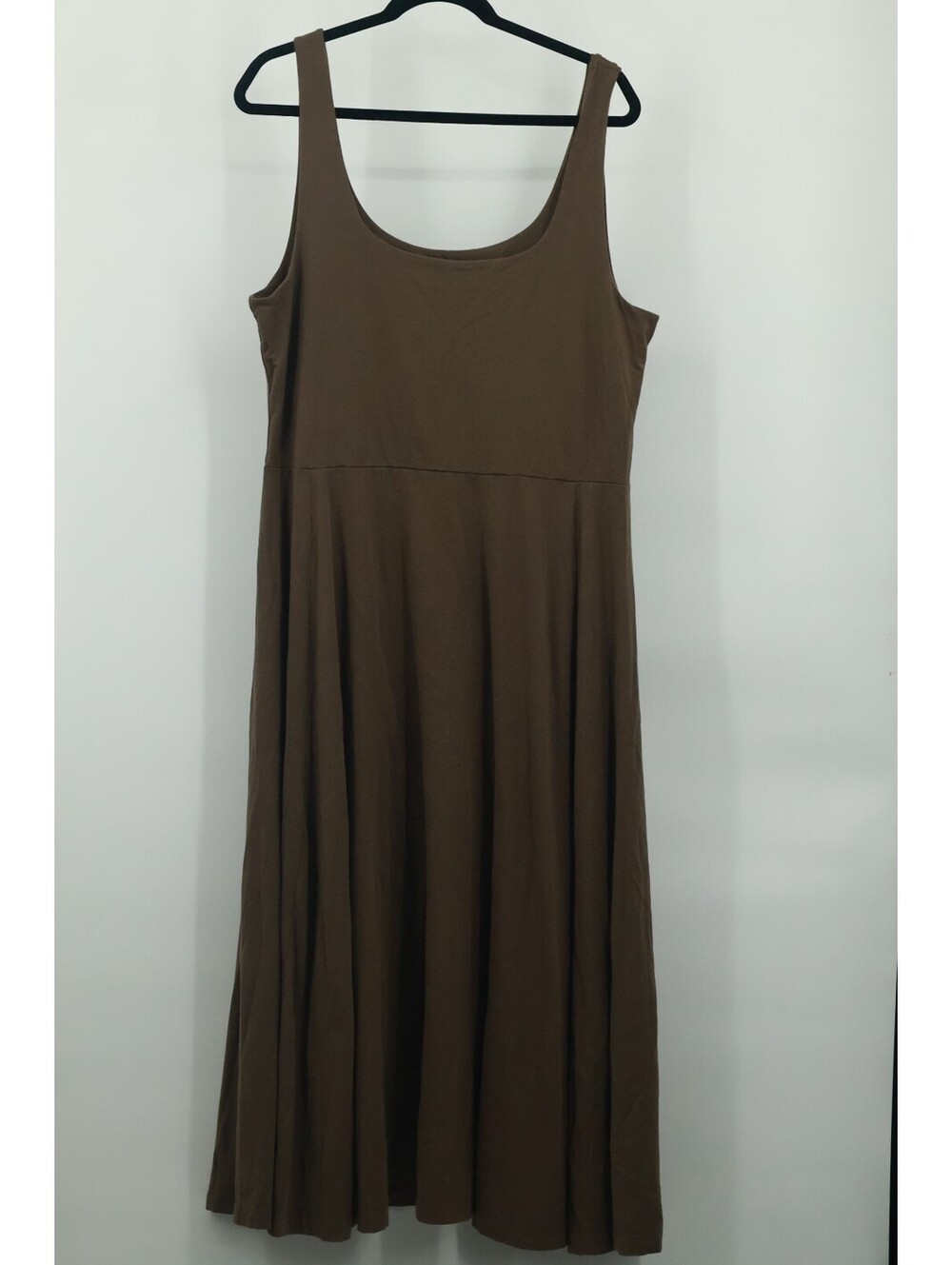 American Eagle Outfitters XXL Brown Scoop Neck Midi Dress Flowy Cotton Modal